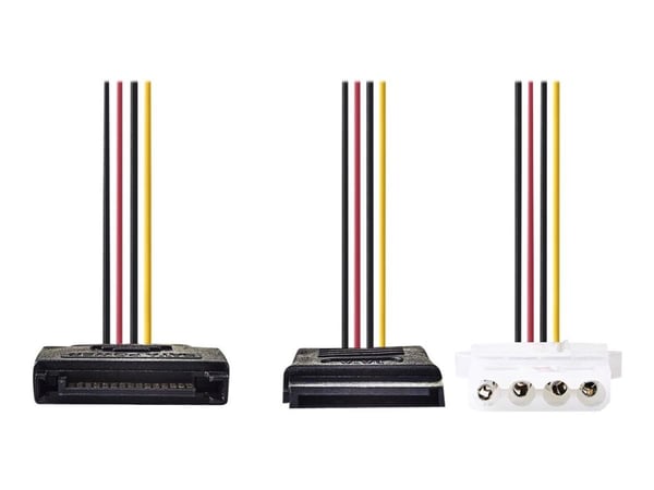 Nedis - Strømadapter - SATA-strøm (hann) til 4-pin intern strøm, SATA-strøm (hunn) - 15 cm - forskjellige