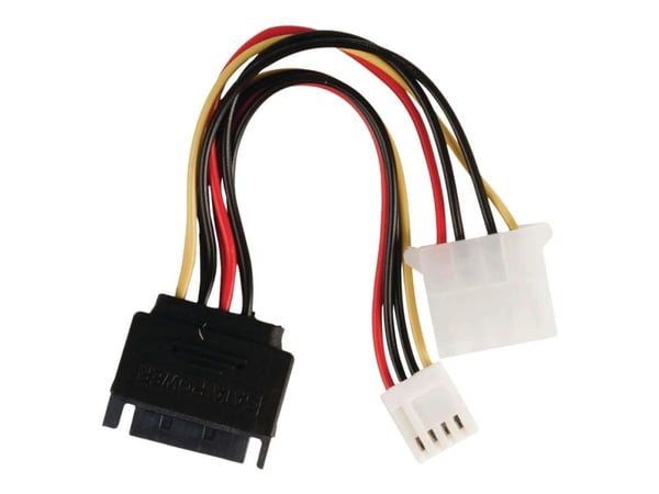 Nedis - Strømadapter - SATA-strøm (hann) til 4-pin intern strøm, 4-pin mini-strømkontakt (hunn) - 15 cm - forskjellige