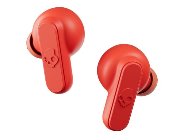 Skullcandy Dime - True wireless-hodetelefoner med mikrofon - ørepropp - Bluetooth - lydisolerende - golden age red