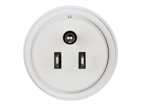 Hama Travel Adapter Plug - Pistokesovitin - Tyyppi B (uros) CEE 7/4 (naaras) - valkoinen - USA