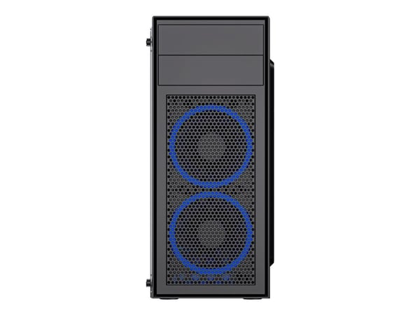 Gembird Fornax M100B - - ATX - sidepanel med vindu (glass) - ingen strømforsyning (ATX) - svart - USB/lyd