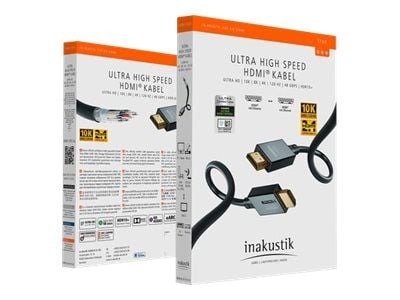 in-akustik Star - Ultra High Speed - HDMI-kabel med Ethernet - HDMI hann til HDMI hann - 1.5 m - trippel beskyttelse - svart - 10K120Hz (10240x4320...