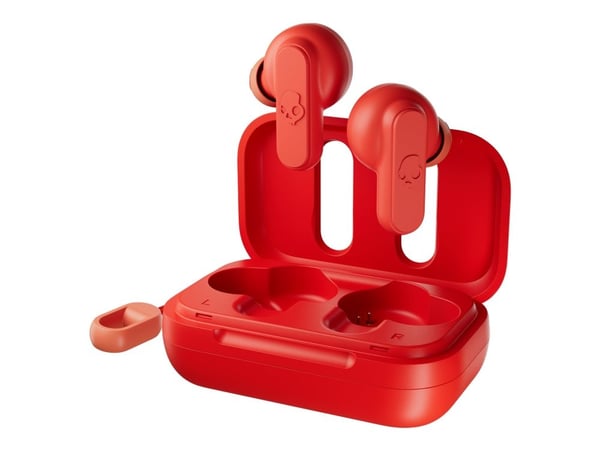 Skullcandy Dime - True wireless-hodetelefoner med mikrofon - ørepropp - Bluetooth - lydisolerende - golden age red