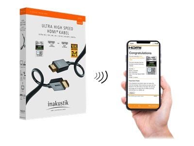 in-akustik Star - Ultra High Speed - HDMI-kabel med Ethernet - HDMI hann til HDMI hann - 1.5 m - trippel beskyttelse - svart - 10K120Hz (10240x4320...