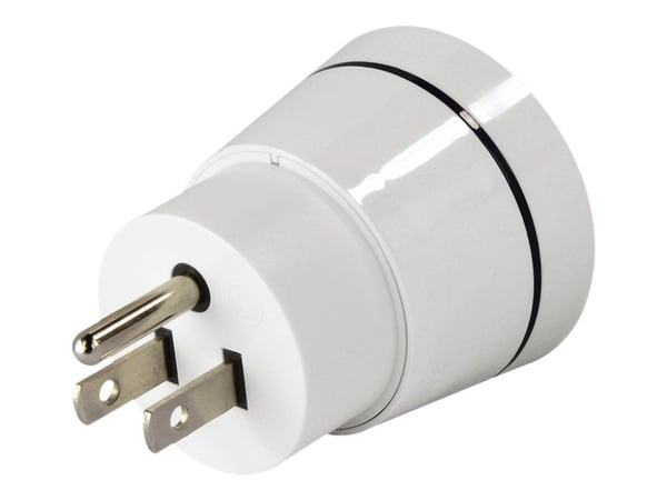 Hama Travel Adapter Plug - Pistokesovitin - Tyyppi B (uros) CEE 7/4 (naaras) - valkoinen - USA