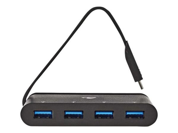 Nedis TCARF200BK - Keskitin - 4 x SuperSpeed USB 3.0 - pöytätietokoneet