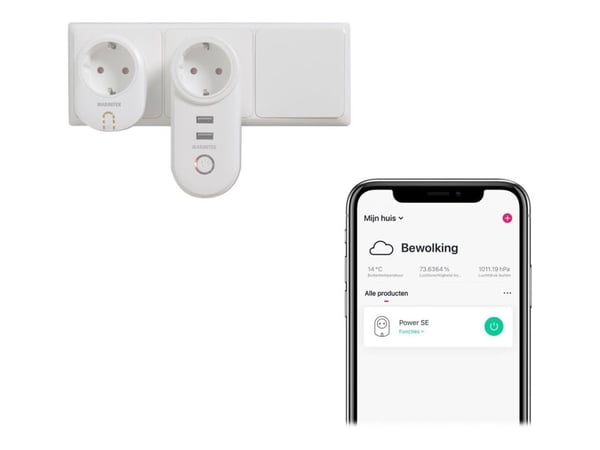 Marmitek Smart Me Power SE - Smartplugg - trådløs - Wi-Fi - 2.4 Ghz
