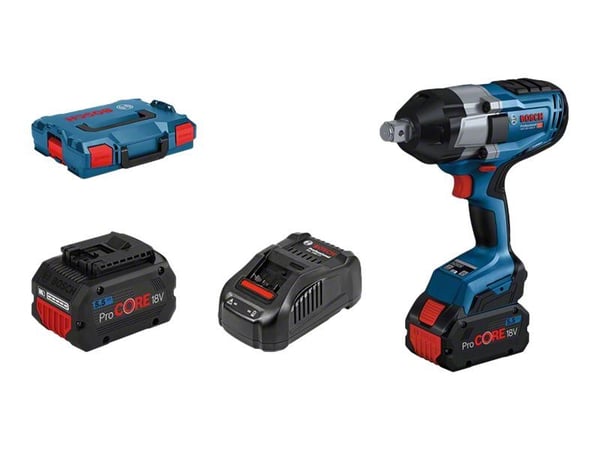 Bosch GDS 18V-1050 H Professional - Støtskiftenøkkel - trådløs - 3 hastigheter - 3/4" square drive - 2 batterier - 18 V