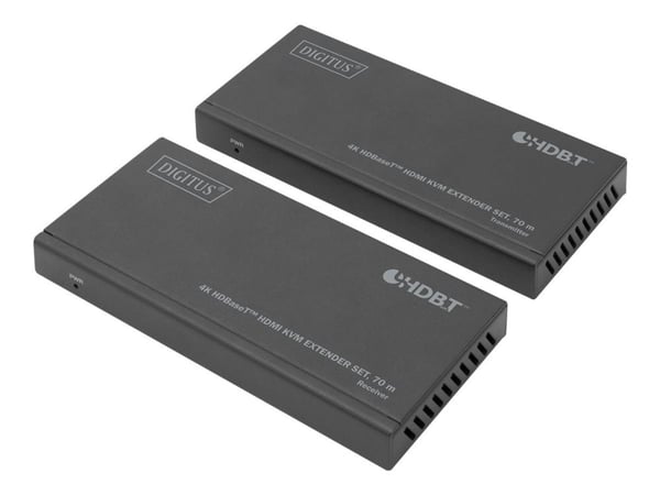 DIGITUS DS-55512 - Sender og mottaker - video/lyd/infrarød/USB-utvider - HDMI, HDBaseT - over CAT 5e/6/6a/7/8 - opp til 70 m