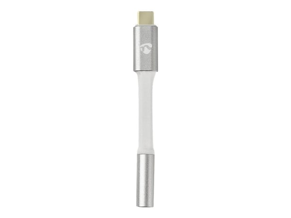 Nedis - USB-C til hodetelefons-jakkadapter - USB-C hann til mini-phone stereo 3.5 mm hunn - 8 cm - aluminium