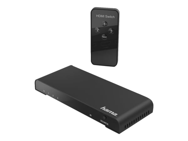 Hama 3x1 - Switch - 4 x HDMI - stasjonær Hama 3x1 - Switch - 4 x HDMI - stasjonær