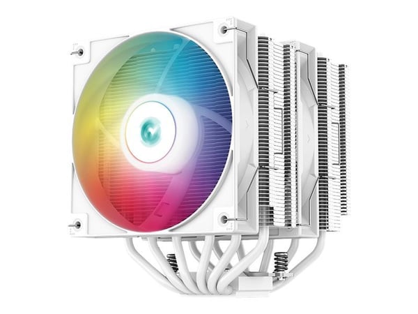 Deepcool AG620 WH ARGB - Prosessorkjøler - (for: LGA1155, LGA2011, LGA1150, LGA2011-3, LGA1151, AM4, LGA2066, LGA1200, LGA1700, AM5) - 120 mm - hvit