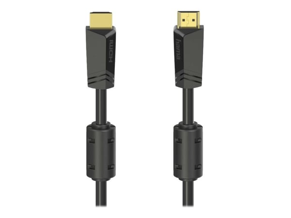 Hama - High Speed - HDMI-kabel med Ethernet - HDMI hann til HDMI hann - 10 m - skjermet - svart - 4K-støtte