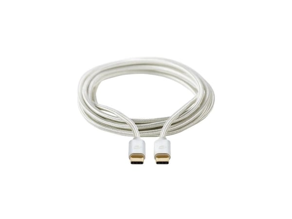 Nedis Charge & AV Support Cable - USB-kabel - USB-C (hann) til USB-C (hann) - USB 2.0 - 5 A - 2 m - rund - sølv