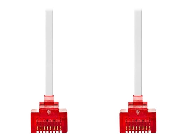Nedis - Koblingskabel - RJ-45 (hann) rett til RJ-45 (hann) rett - 10 m - UTP - CAT 6 - med støvel, flat - hvit