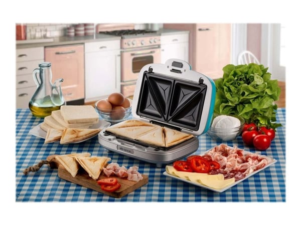 Ariete Party Time 1972 - Smørbrød/smultring/muffins-maskin - 700 W - lys blå