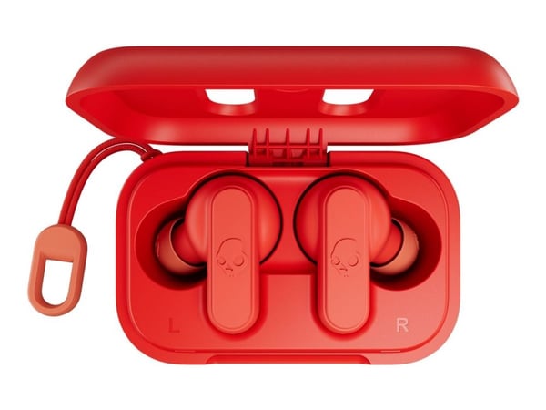 Skullcandy Dime - True wireless-hodetelefoner med mikrofon - ørepropp - Bluetooth - lydisolerende - golden age red