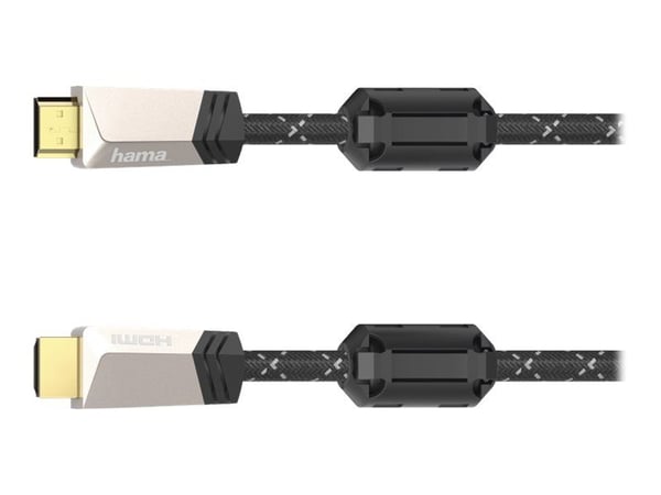 Hama - HDMI-kabel med Ethernet - HDMI hane till HDMI hane - 3 m - skärmad - bronskaffe - stöd för 4K