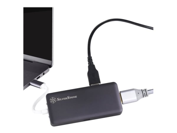 SilverStone EP14 - Hub - 3 x USB 3.1 Gen 1 + 1 x HDMI + 1 x USB 3.1 Gen 1 (power delivery) - stasjonær