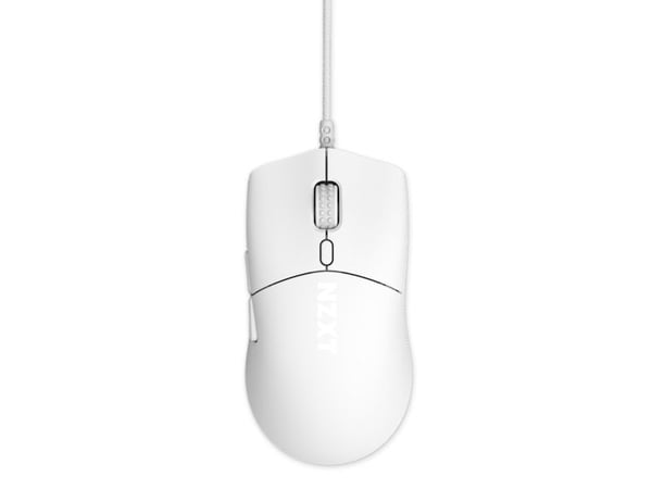 NZXT Lift 2 Symm - Mus - høyre- og venstrehåndet - optisk - 6 knapper - kablet - USB 2.0 - matt hvit