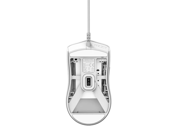 NZXT Lift 2 Symm - Mus - høyre- og venstrehåndet - optisk - 6 knapper - kablet - USB 2.0 - matt hvit