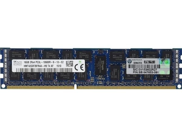 HPE DDR3L dedikert minne, 16 GB, 1333 MHz, CL9 (647901-S21)