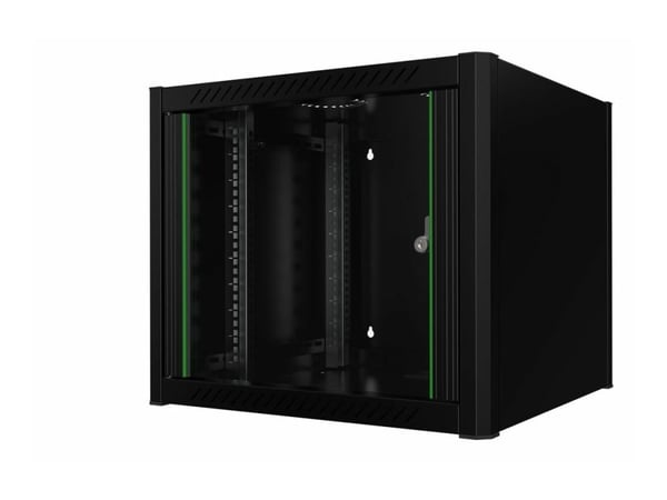 Lanview by Logon - Rack skåp - 60 x 56 - väggmontering - svart, RAL 9005 - 9U - 19"