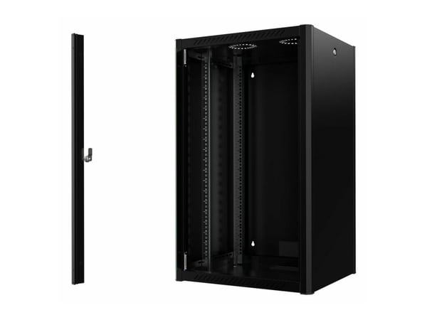Lanview by Logon - Rack skåp - 60 x 56, pro - väggmontering - svart, RAL 9005 - 20U - 19"
