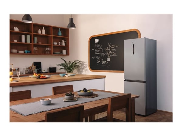 Gorenje NRK6192AS4 - Kjøleskap/fryser - bunnfryser - bredde: 59.5 cm - dybde: 59 cm - høyde: 186 cm - 304 liter - Klasse E - grå