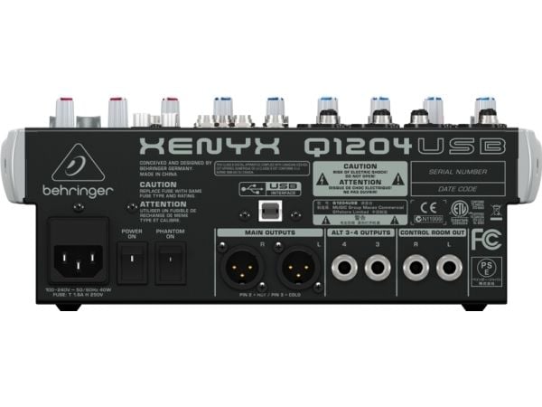 Behringer Q1204USB, 12 kanaler