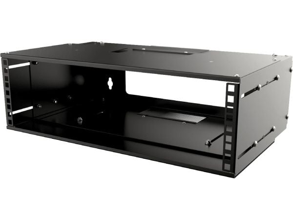 Lanview by Logon - Rack åpen ramme - adjustable depth - veggmonterbar - svart - 3U - 19"