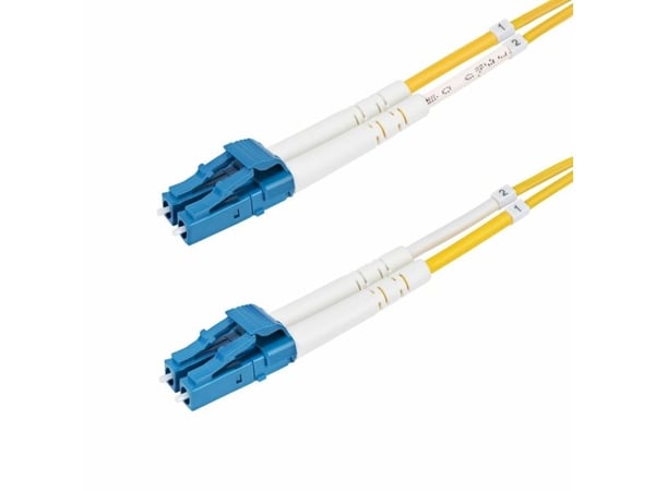 Startech 30m (98.4ft) LC to LC (UPC) OS2 Single Mode Duplex Fiber Optic Cable, 9/125µm, Laser Optimized, 10G, Bend Insensitive, Low Insertion Loss ...