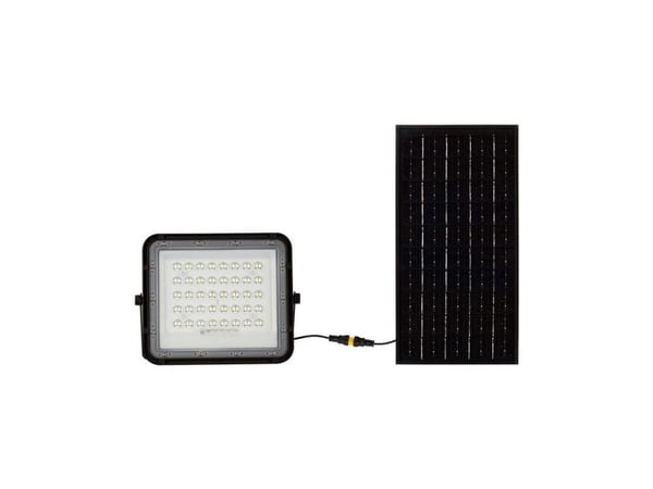 V-TAC VT-80W LED nødbelysning, solcellemodul 19 W, nøytralhvit, sort