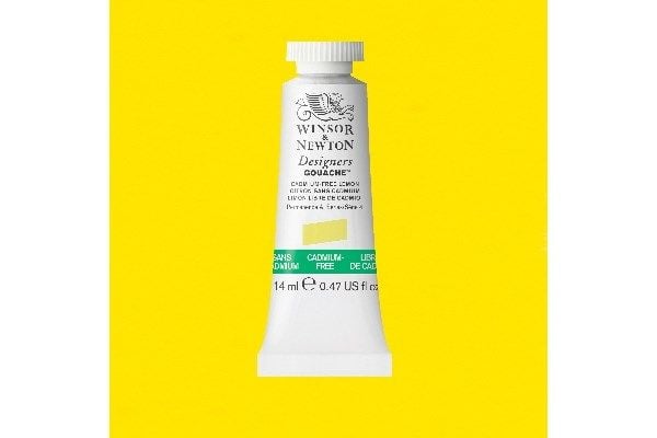 Designer gouache 14 ml cadminium-fri, Lemon 898