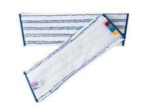 Moppe Velcro Universal Mop Pro 40cm Microfiber Öko-tex Hvid/Blå Tør/Våd,5 stk/pk