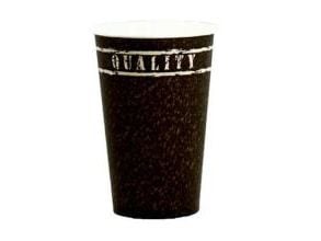 Kaffebæger Pap Ø90xH110mm 35cl 14oz Single Wall Coffee-line Quality,50 stk/ps - (50 stk.)