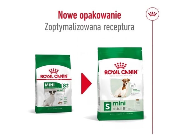 Royal Canin Mini Adult 8+, Senior, Mini (5 - 10kg), Fjærfe, Ris, Grønnsaker, 800 g