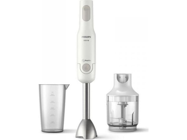 Philips HR2535/00 Stavmikser 650 W med blenderkanne, med hakkertilbehør Grå, Hvit