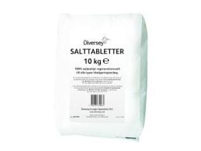 Maskinopvask Salt Tabs Diversey Salttabletter 10kg til blødgøringsanlæg,10 kg/sack