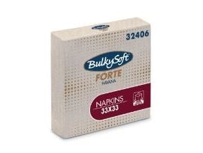 Bulkysoft Serviette L33xB33cm 2-kerroksinen Natur,20 kpl x 100 kpl/krt