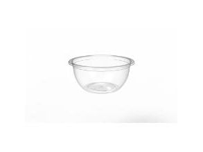 Bæger DeliGreen Rund 375ml Ø129xH57mm RPET Transparent,12 ps x 42 stk/krt