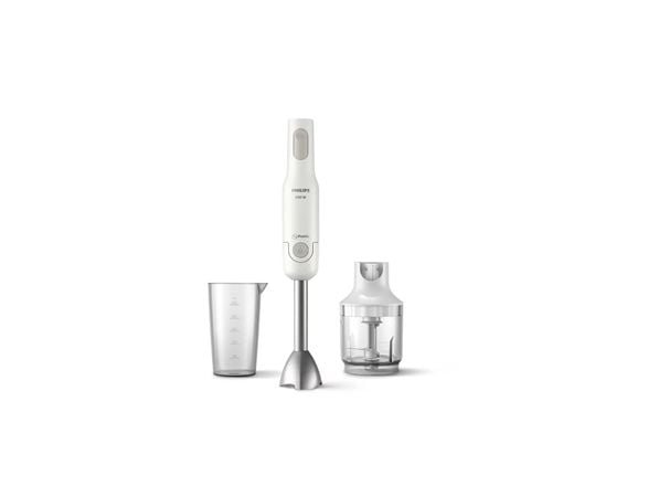 Philips HR2535/00 Stavmikser 650 W med blenderkanne, med hakkertilbehør Grå, Hvit