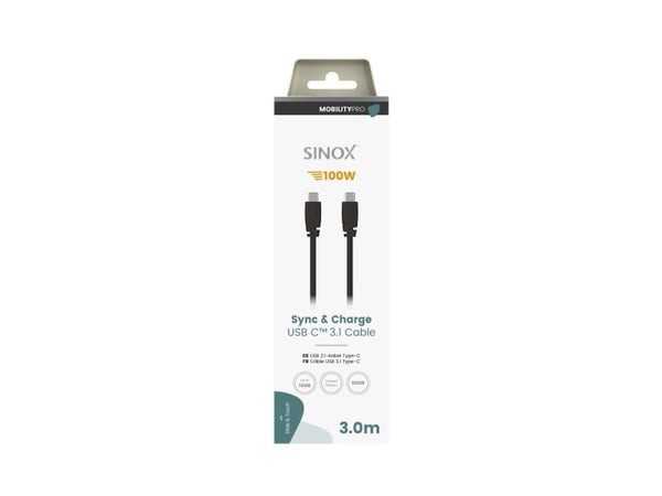 Sinox PRO USB C 3.1 kaapeli. 3m. Lajittelu