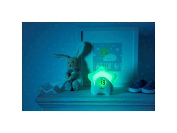Chicco Sweet Lights, Elektronisk miljøtermometer, Innendørs, Digitalt, Hvit, Bord, Rund