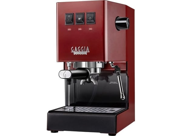 Gaggia Classic Evo RI9481/11 espressomaskin, 15 bar, melkeskummer, kirsebærrød