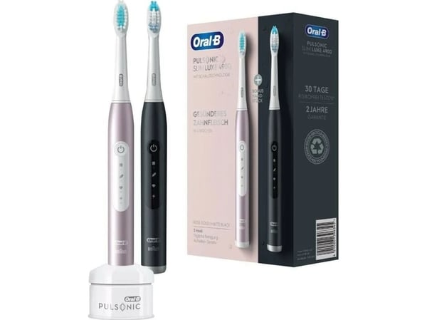 Hammasharja Oral-b pulsonic slim luxe 4900 ruusukulta/matta-musta