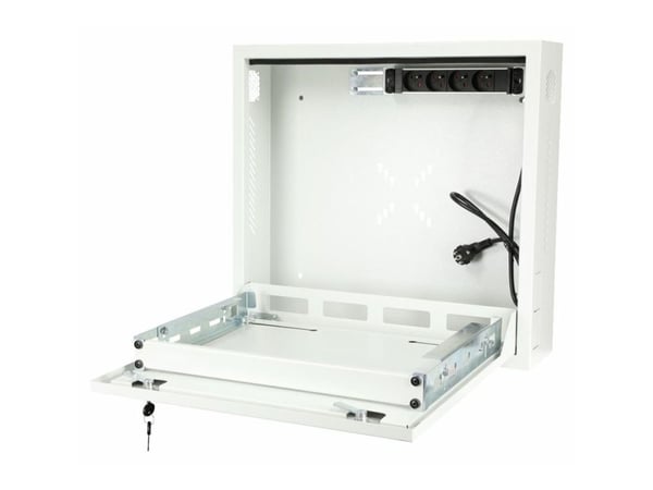 Lanview by Logon - Rack skap - 58 x 15, slim - veggmonterbar - hvit, RAL 7035 - 1U - 19"
