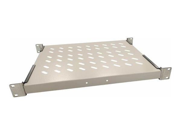 Lanview by Logon - Hylla för rack - kan monteras i skåp - vit - 1U - 19"