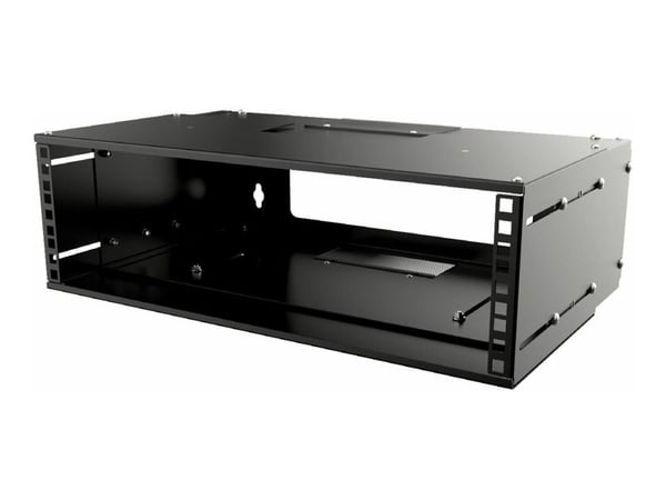 Lanview by Logon - Rack åpen ramme - adjustable depth - veggmonterbar - svart - 3U - 19"