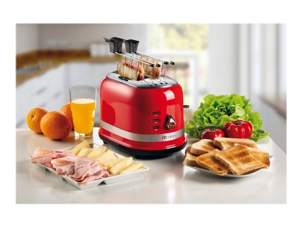 Ariete Moderna 0149 - Brødrister - 2 skive - 2 Spor - rød